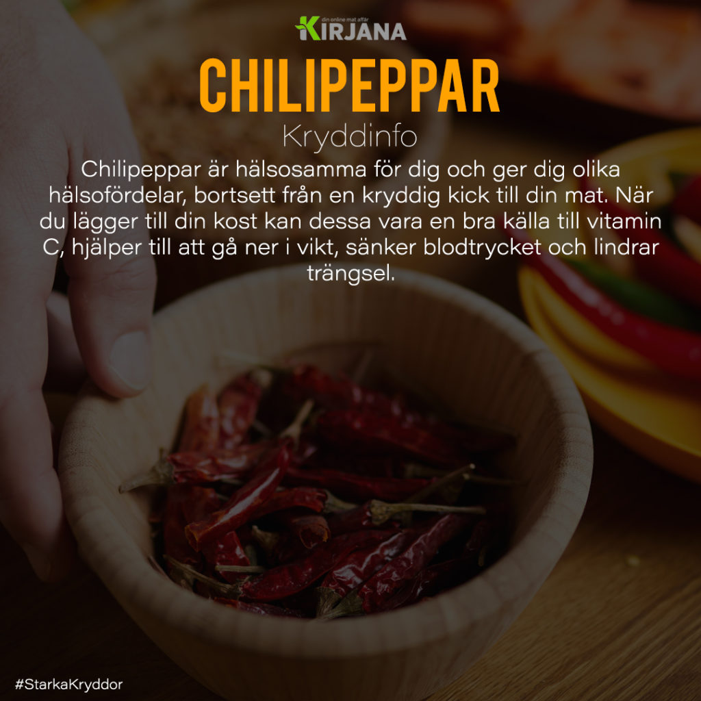 Chilipeppar | Kirjana.se